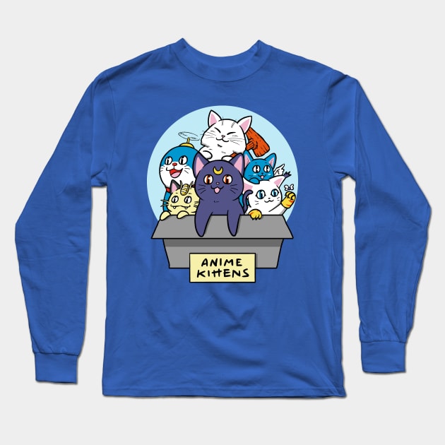 Anime Kittens Long Sleeve T-Shirt by Andriu